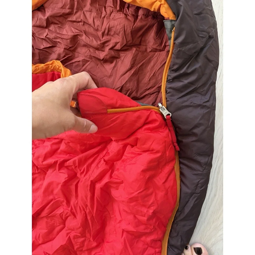 REI Trail Pod 30*F -Long Mummy Bag Red Brown Sleeping Camping BAG ONLY 86x32